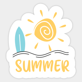 Summer Holidays tshirt and stickers Sticker